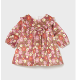 Mayoral Printed floral velvet dress - Blush