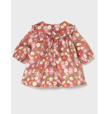 Mayoral Printed floral velvet dress - Blush