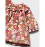 Mayoral Printed floral velvet dress - Blush