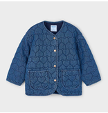 Mayoral Heart Printed Denim Jacket