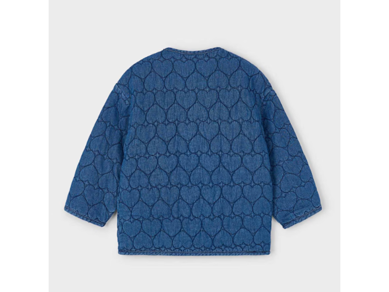 Mayoral Heart Printed Denim Jacket