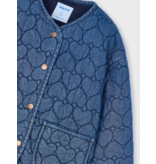 Mayoral Heart Printed Denim Jacket