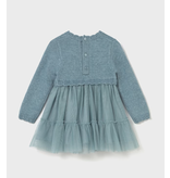 Mayoral Knit and Tulle Dress - Blue