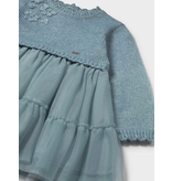 Mayoral Knit and Tulle Dress - Blue