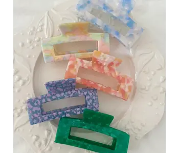 Assorted Acetate Jumbo Hair Claws - multi