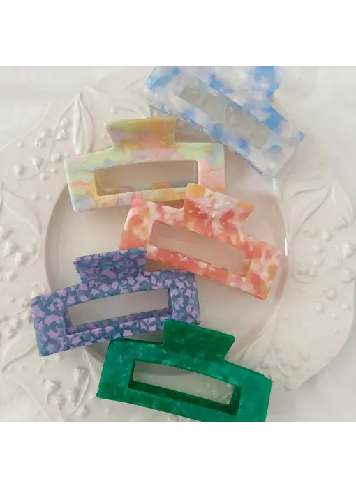 Assorted Acetate Jumbo Hair Claws - multi