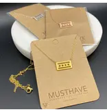 musthavemustget Chicago Flag Necklace - silver