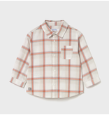 Mayoral Checkered Button Down Shirt - Pumpkin