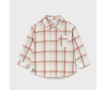 Checkered Button Down Shirt - Pumpkin