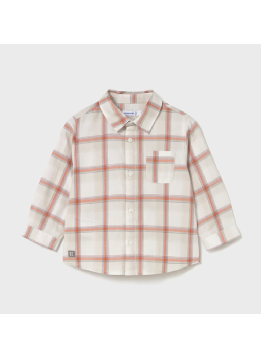 Checkered Button Down Shirt - Pumpkin