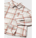 Mayoral Checkered Button Down Shirt - Pumpkin