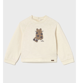 Mayoral Oversize Fuzzy Cat T-shirt