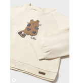 Mayoral Oversize Fuzzy Cat T-shirt