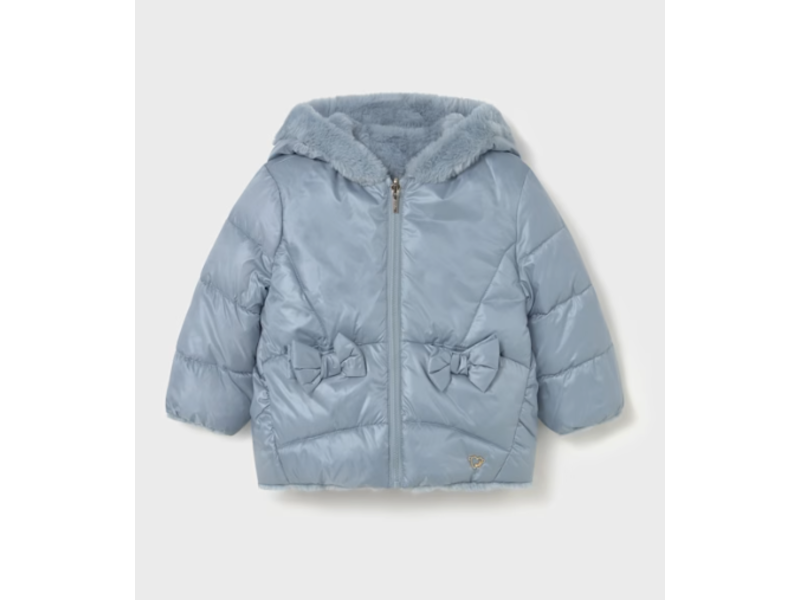 Mayoral Reversible Faux Fur Jacket - Blue Bell