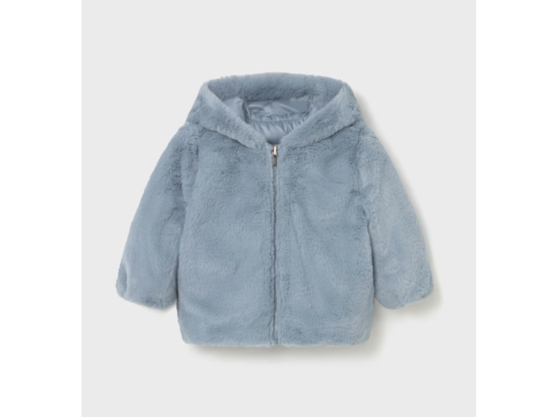 Mayoral Reversible Faux Fur Jacket - Blue Bell