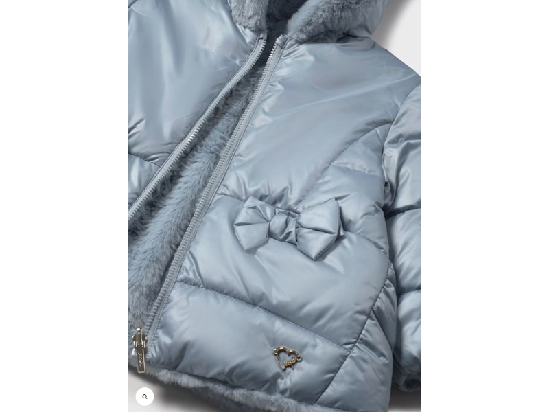 Mayoral Reversible Faux Fur Jacket - Blue Bell