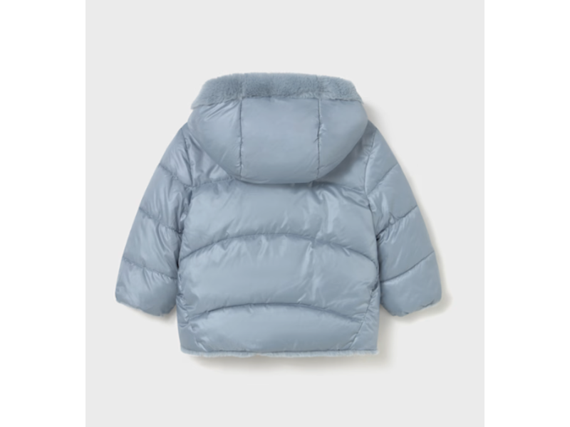 Mayoral Reversible Faux Fur Jacket - Blue Bell