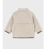 Mayoral Sherpa Zip Fleece - Chai w/ Navy Piping