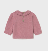 Mayoral Ruffle Collar Sweater - Blush Heather