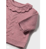 Mayoral Ruffle Collar Sweater - Blush Heather
