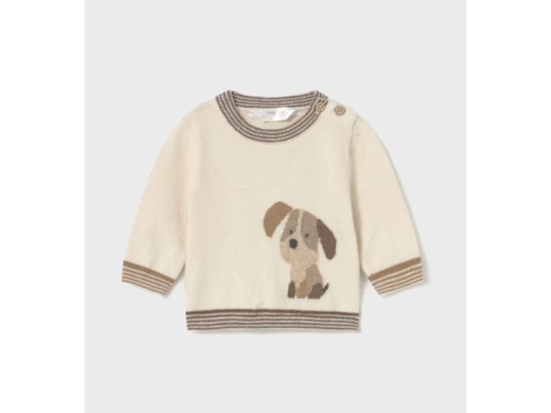 Mayoral Soft Knit Pup Sweater