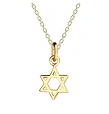 Cherished Moments 14K Gold Plated Children's Star of David Charm Necklace