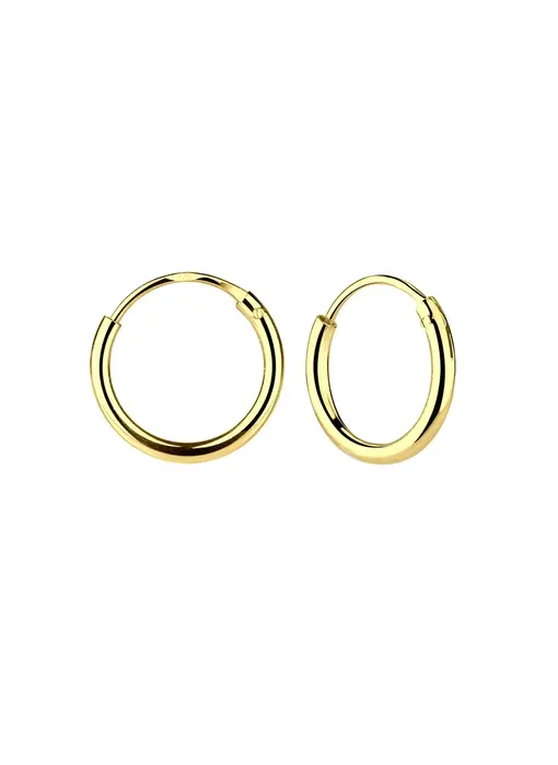 14K Gold-Plated Endless Hoop Earring For Children and Babies