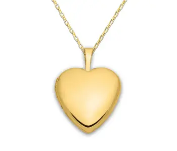 14K Gold-Plated Heart Locket For Little Girls and Kids