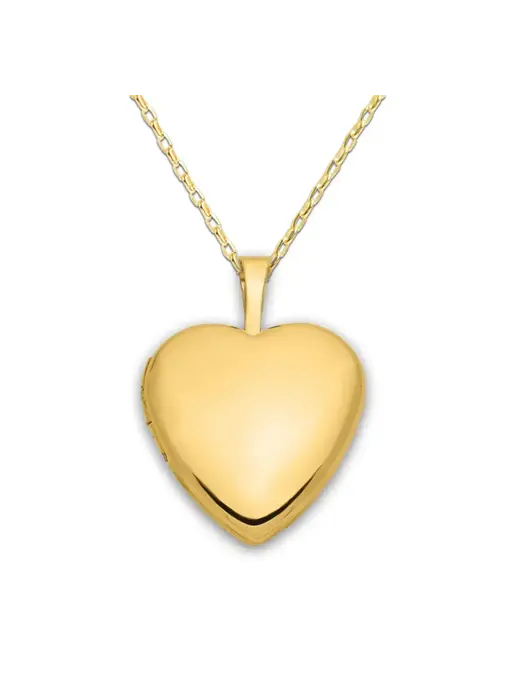 14K Gold-Plated Heart Locket For Little Girls and Kids