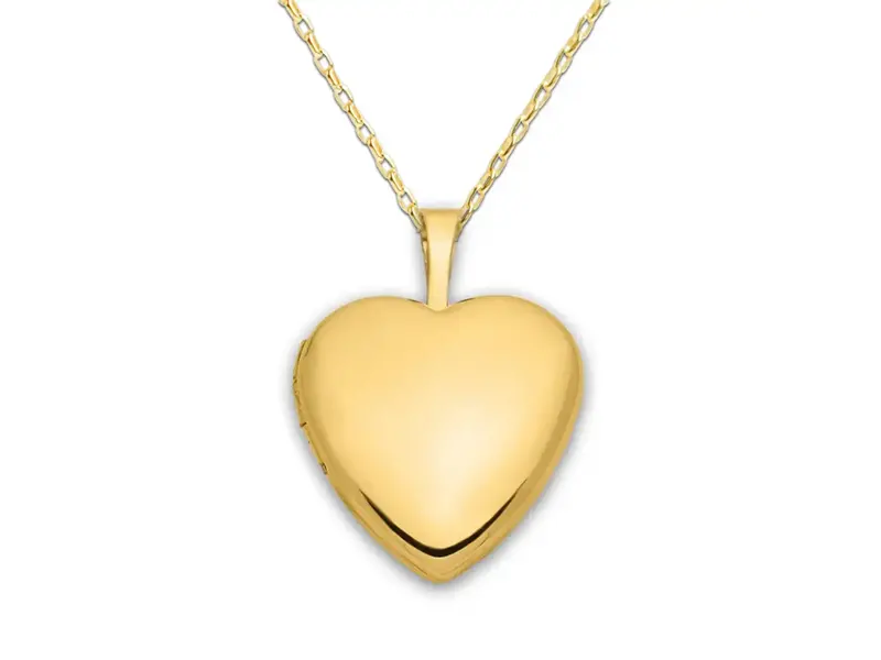 Cherished Moments 14K Gold-Plated Heart Locket For Little Girls and Kids