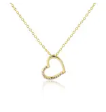 Cherished Moments Children's 14K Gold-Plated Floating Heart Necklace For Kids