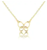 Cherished Moments Girls 14K Gold-Plated Butterfly Charm Necklace