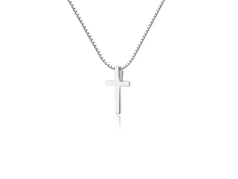 Cherished Moments Girls Sterling Silver Cross Charm Necklace-Baptism Communion