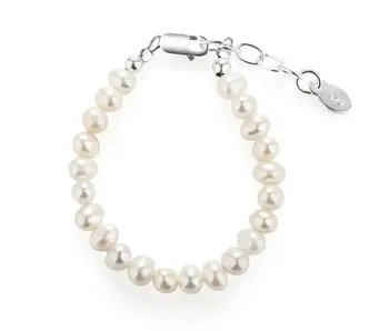 Kids Sterling Silver Freshwater Pearl Baby Girl Bracelet