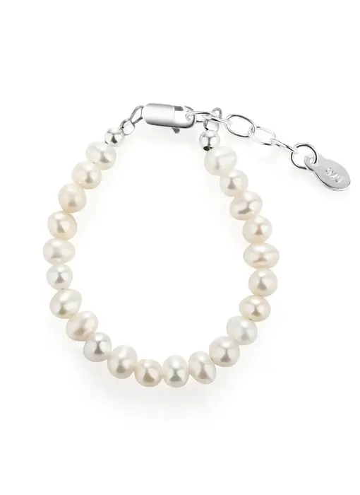 Kids Sterling Silver Freshwater Pearl Baby Girl Bracelet