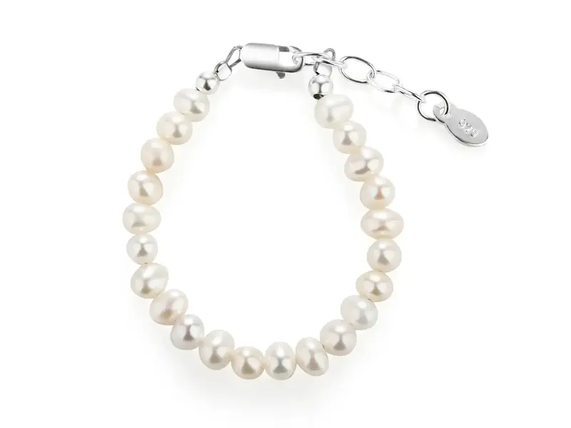 Cherished Moments Kids Sterling Silver Freshwater Pearl Baby Girl Bracelet
