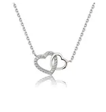 Cherished Moments Silver Mom and Me 2-Piece Necklace Set - Hearts Entwined