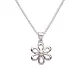 Sterling Silver Screw-Back Outline Daisy Necklace for Kids