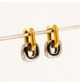 MAIQ Accessories Arliss 18K Two Tone Non-Tarnish Link Drop Earring