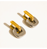 MAIQ Accessories Arliss 18K Two Tone Non-Tarnish Link Drop Earring