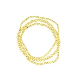 Adornia 14k Gold Plated Stretch Ball Bracelet Set