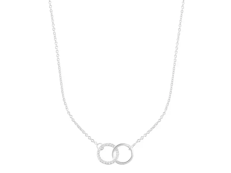 Adornia Adjustable Pave Cz Rings Necklace - Silver