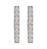 Adornia Crystal Bar Studs Silver