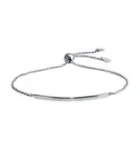 Adornia Curved Bar Bracelet with Pull Ties Silver Gold