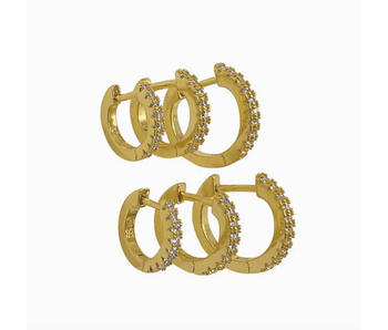 Gold Huggie Hoop Earring - Large