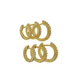 Adornia Gold Huggie Hoop Earring - Medium