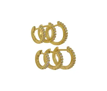 Gold Huggie Hoop Earring - Medium