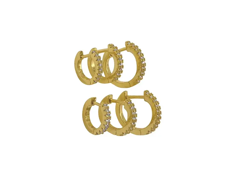 Adornia Gold Huggie Hoop Earring - Medium