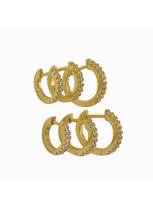 Gold Huggie Hoop Earring - Mini