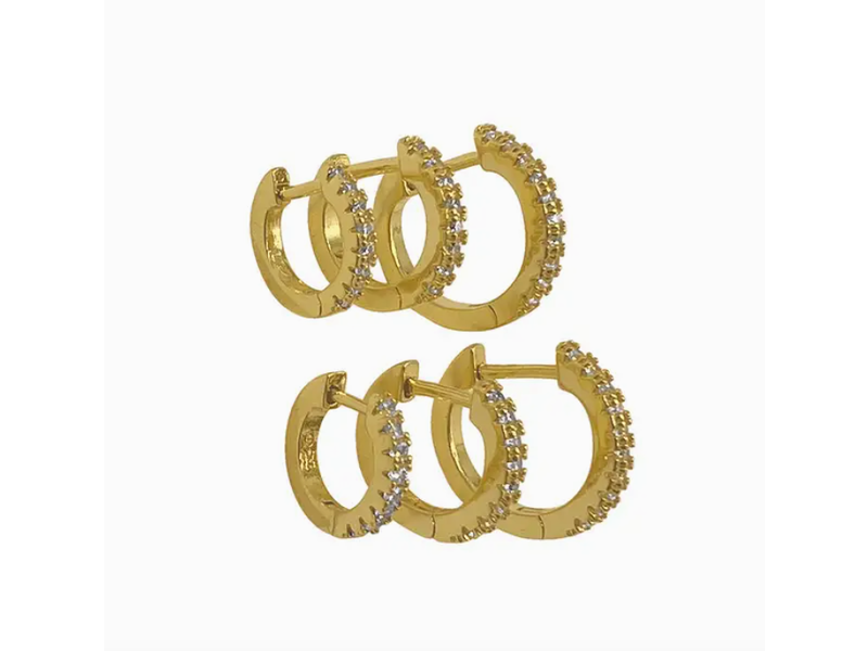 Adornia Gold Huggie Hoop Earring - Mini